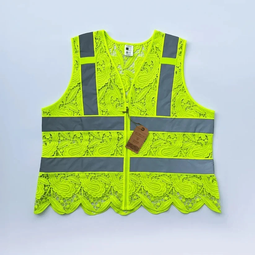 💚 Lace Safety Vest | Stylish Hi-Vis Workwear
