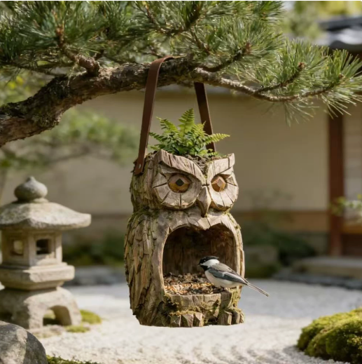 🧙 Enchanting Meditating Witch Bird Feeder | Magical Hanging Garden Decor