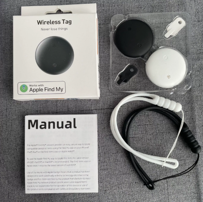 2-Pack Air Tracker Tags Works with Apple Find My (iOS Only) for Worldwide Tracking