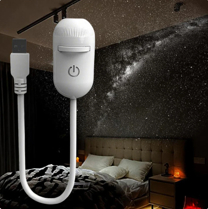 2-in-1 Galaxy Projector Night Light,USB Portable Galaxy Star Projector Night Light