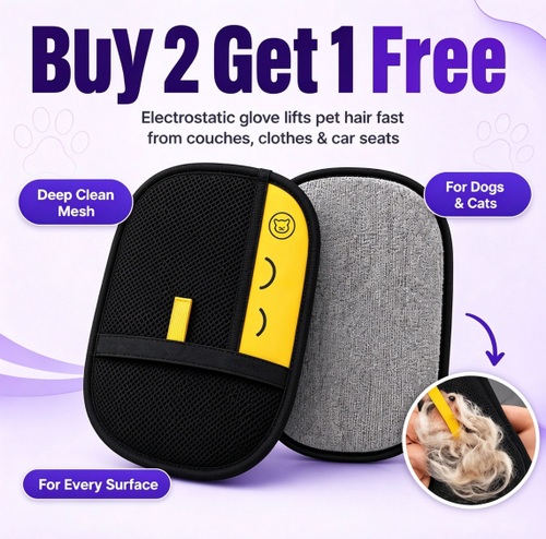 Pet Grooming Gloves - Buy 2 Get 1 Free