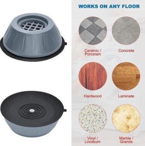 Anti-Vibration Washing Machine Support Pads – 4PCS