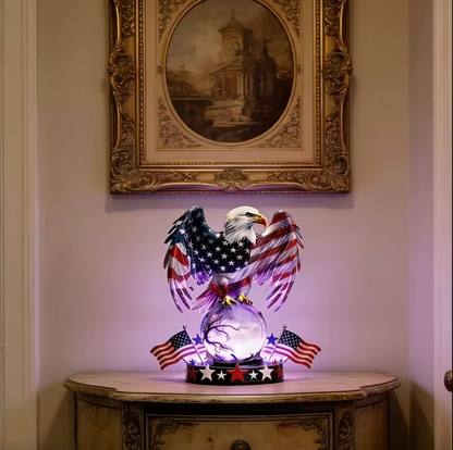 🦅 American Pride Decor- 🇺🇸 Freedom Eagle Patriotic LED Table Lamp✨