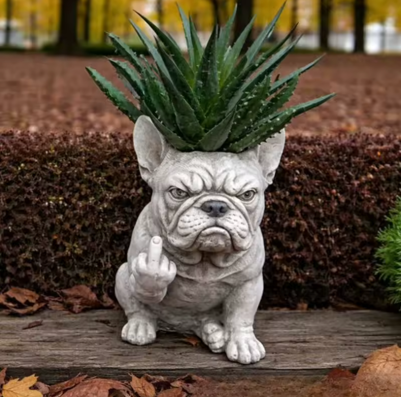 🐶Grumpy Dog Planter