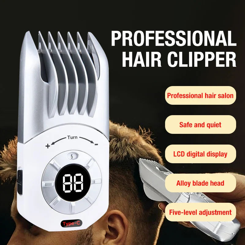 ✨Smart Self Hair Clipper – Cordless Buzz Cut Trimmer ✂️