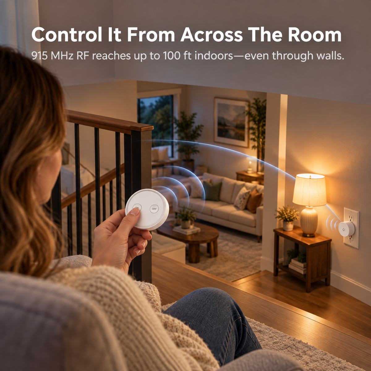 RF remote controls compatible outlet from another room