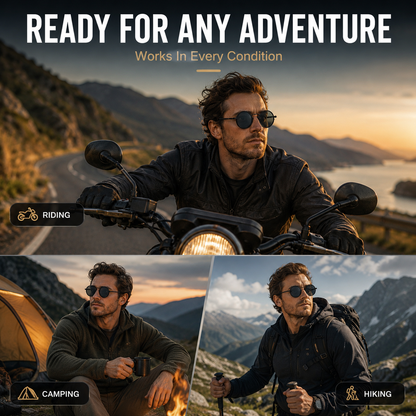 Hand-adjustable ND9-grade UV-blocking polarized sunglasses