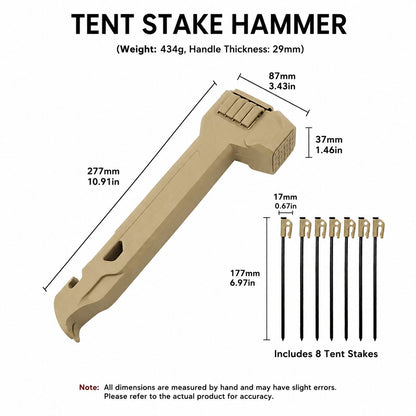 🔨⛺The All-in-One Camping Hammer with 8 Stakes