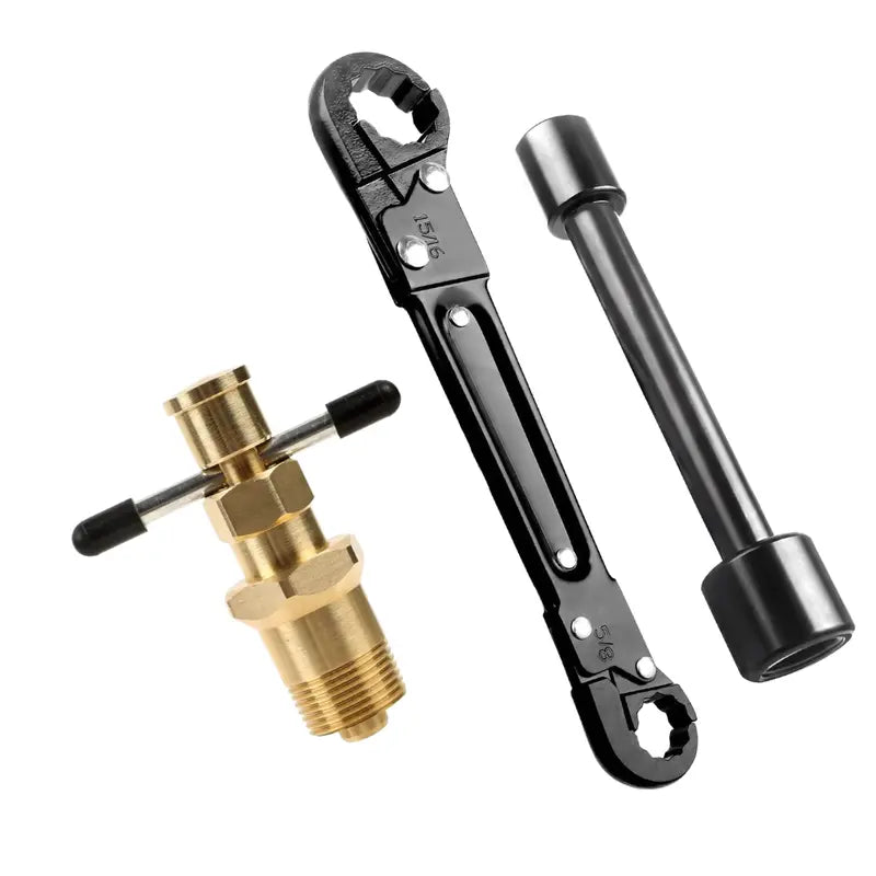 Compression sleeve puller and black angle stop wrench kit