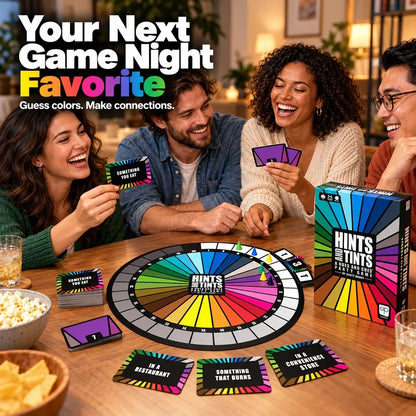 🎨Hints and Tints | Creative Color Clue Party Board Game, Fast-Paced Family & Group Game