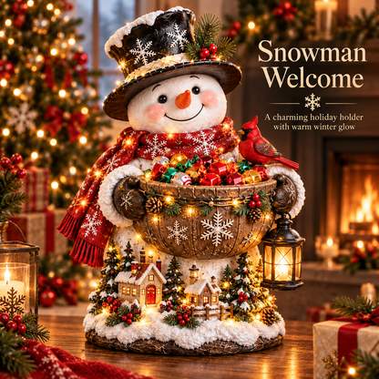 🎄 Lighted Christmas Candy Bowl – 5 Festive Character Styles