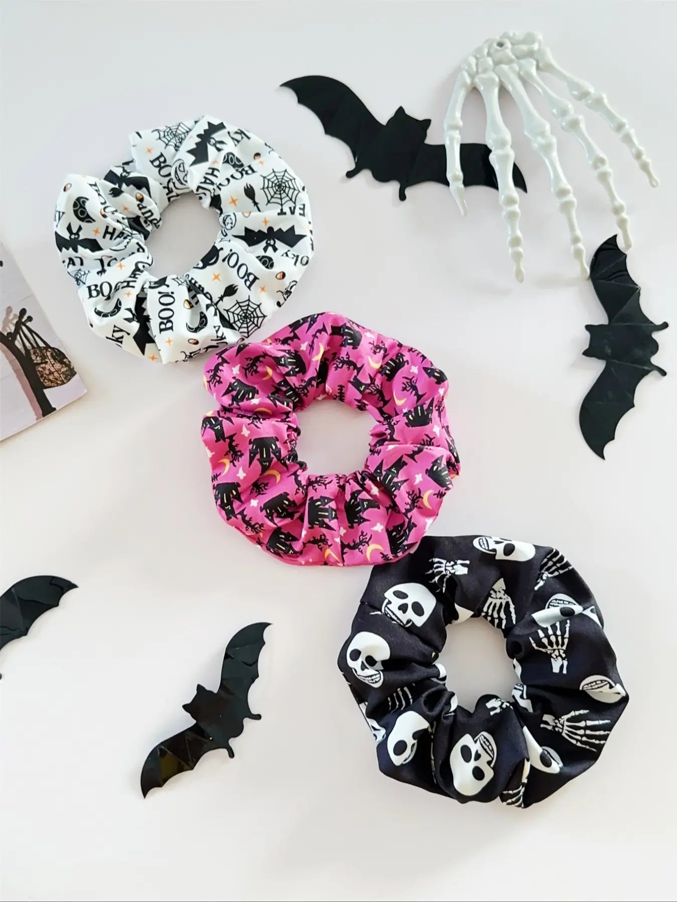 6-Piece Halloween Scrunchies Set – Spooky & Cute