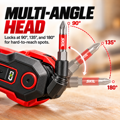 🛠️Rechargeable Powered Folding Hex Key – 3-Angle Electric Driver with 11-Piece Bit Set