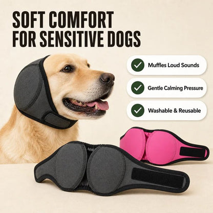 🐶 Keep Your Dog Calm During Thunderstorms, Fireworks & Loud Noises|Reduce Anxiety Naturally With Soft, Comfortable Noise-Reducing Ear Protection Designed For Sensitive Dogs.