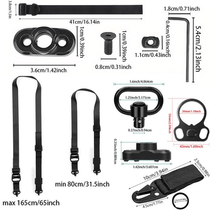 QD Quick-Adjust 2-Point Sling with Sling Swivels, Fast-Adjust Thumb Loop & Durable Mount Straps