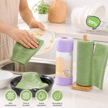 Reusable Cleaning Cloth Roll | Washable, Ultra Absorbent & Multi-Purpose
