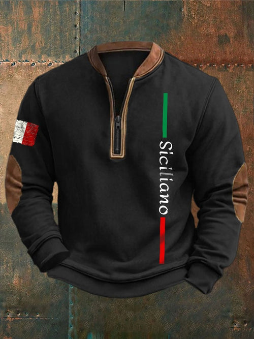 Men's Funny Italian Zipper Hoodie