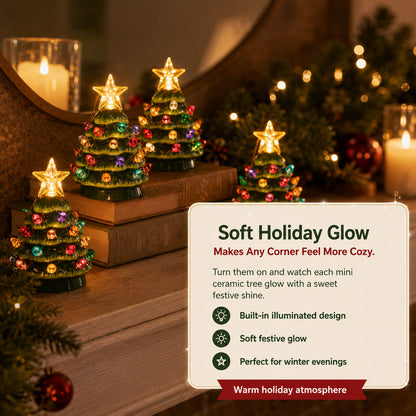 Christmas Set of 4 Mini Nostalgic Tree Ornaments with Gift Bags