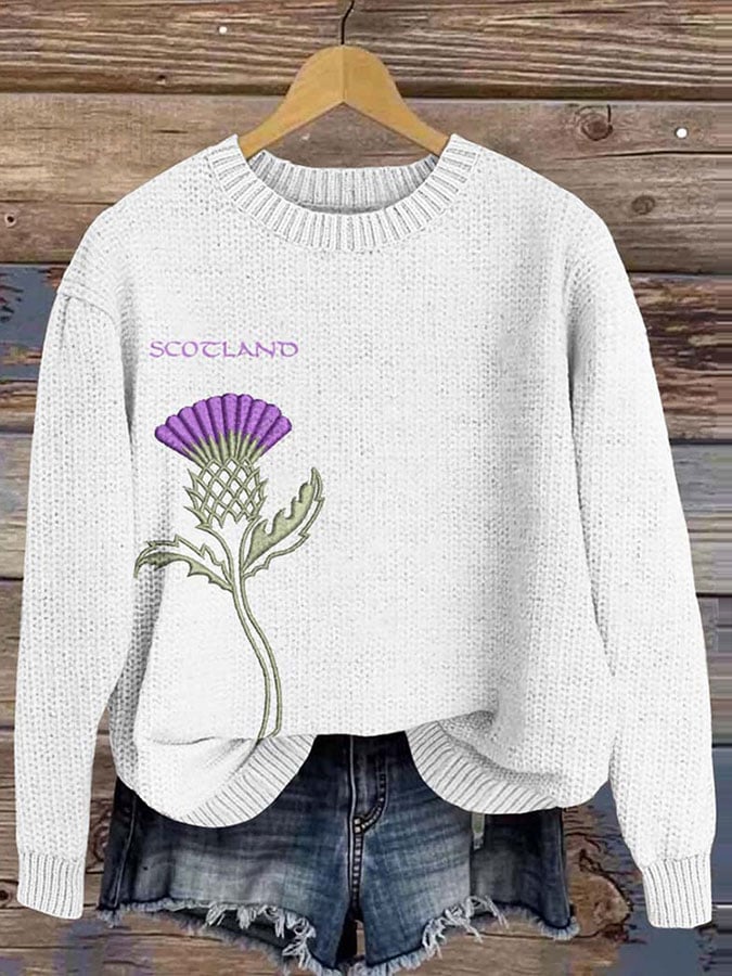 Women's Thistle Scottish Sweater