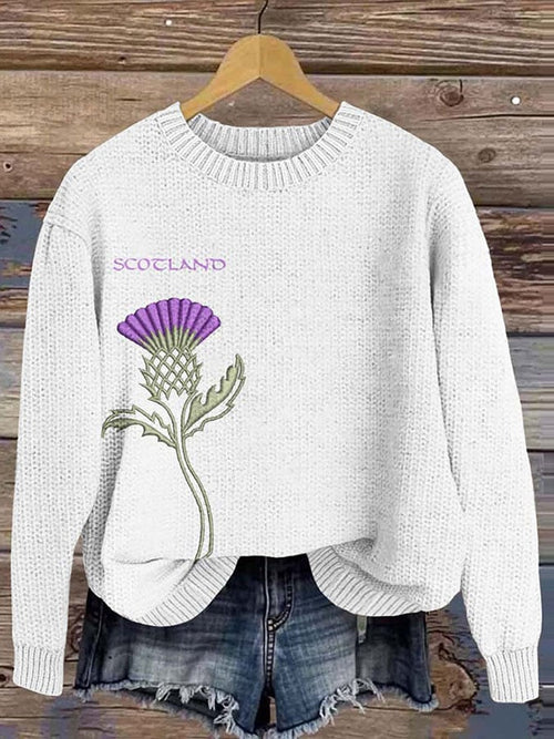 Women's Thistle Scottish Sweater