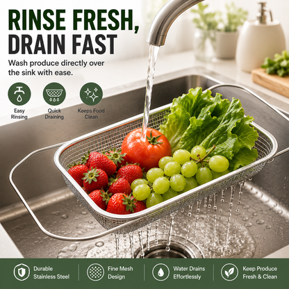 🔥50% OFF TODAY💦 Expandable Over-the-Sink Strainer Basket