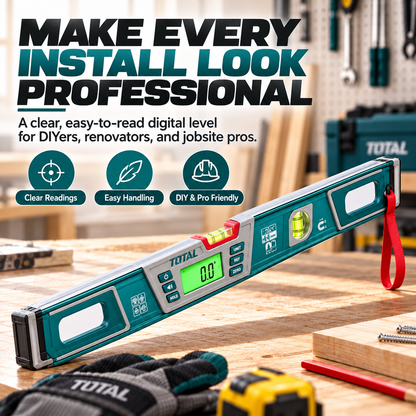 Digital Angle Level with Backlit LCD – Electronic Spirit Level for DIY & Home Renovation
