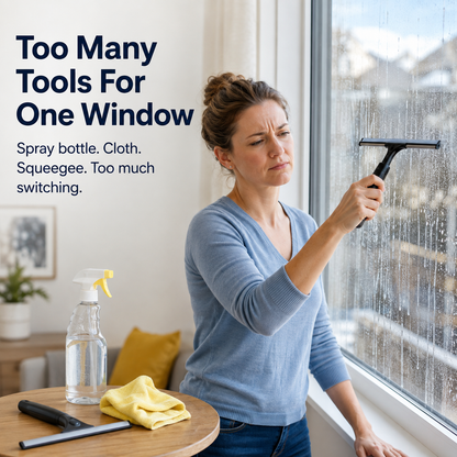 💧3-in-1 Spray Window Cleaning Squeegee