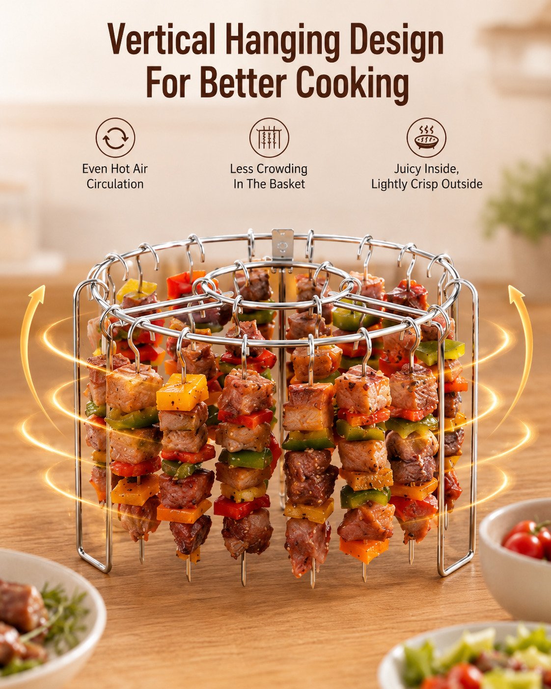 🔥50% OFF Today🔥Make Juicy BBQ-Style Skewers Right in Your Air Fryer