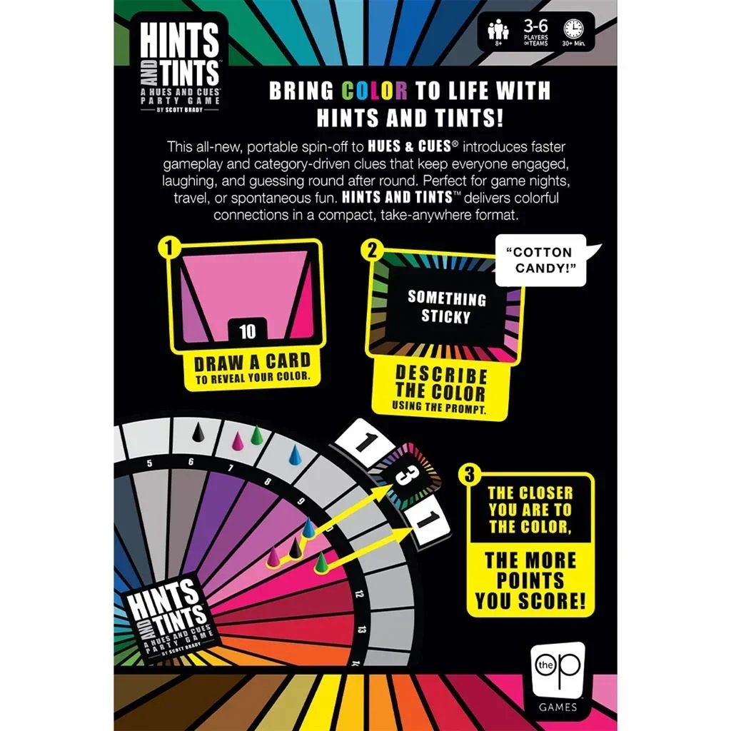 🎨Hints and Tints | Creative Color Clue Party Board Game, Fast-Paced Family & Group Game