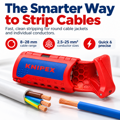 🔧⚡ KNIPEX Professional 2-in-1 Cable Stripping Tool 🔥✂️ Multi-Size Wire Stripper & Cable Jacket Remover 💪🛠️ Fast, Precise & Easy to Use | For Electricians & DIY Projects 🚀