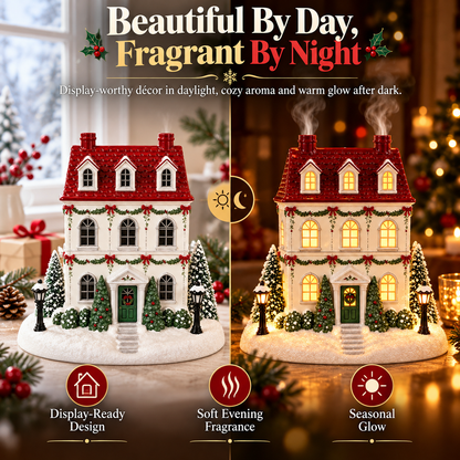 Christmas Village Aroma House – Light-Up Holiday Wax Melt Warmer & Festive Home Décor