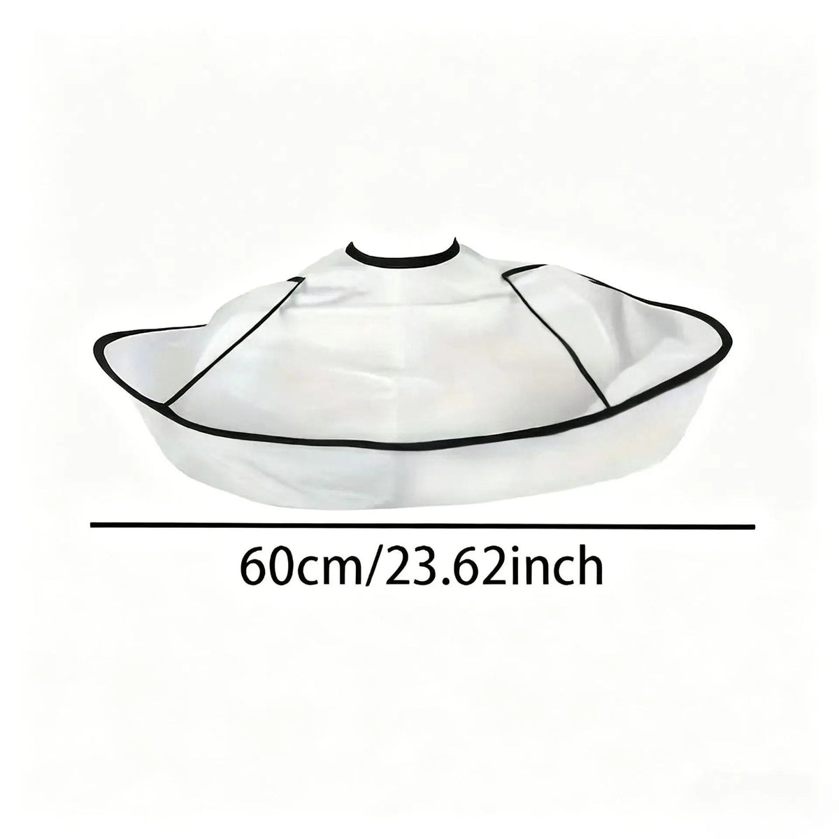 60 cm 23.62 inch foldable hair catcher cape dimensions