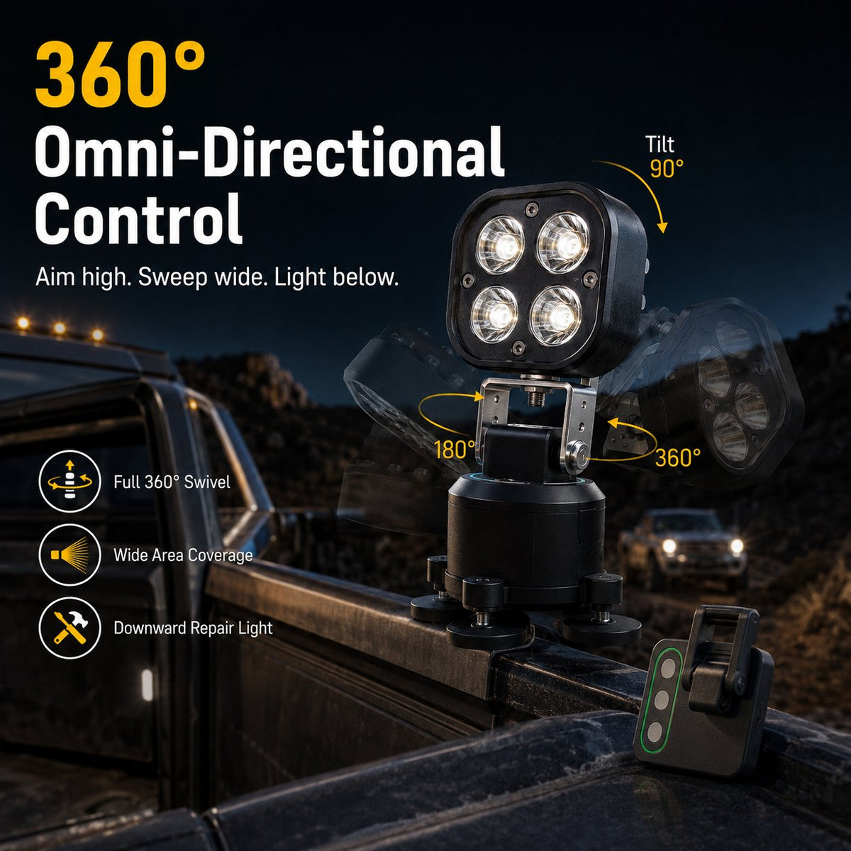 🚙 🔥Omni-Directional Magnetic LED Pod Light