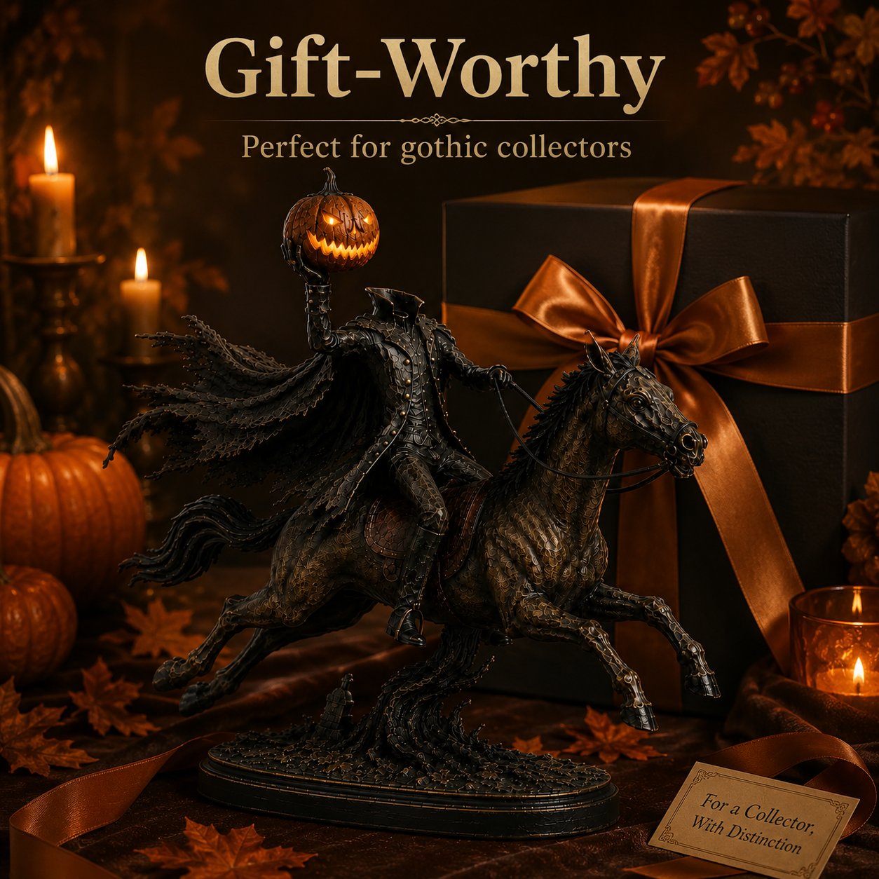 🎃🏇Midnight Chase Headless Horseman Statue(✨Same as the video)