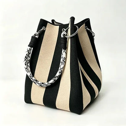 👜Boho Woven Polyester Bucket Bag