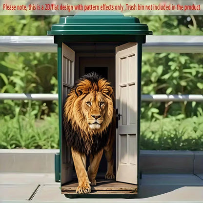 ✨Boring Trash Can? Fixed In Seconds! Creative Trash Can Sticker with Colourful Cartoon