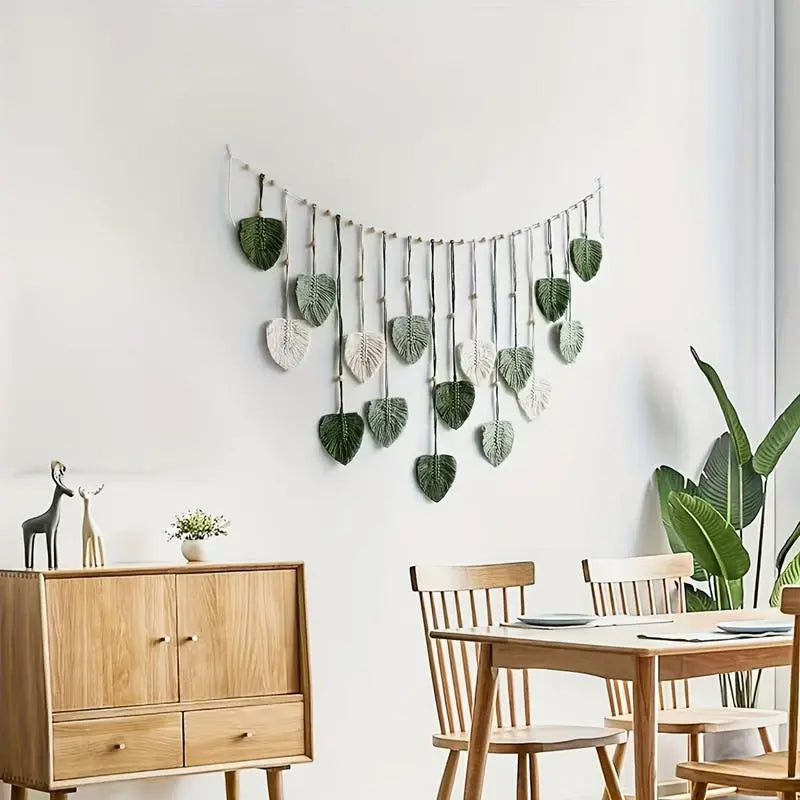 🌿Boho Macrame Leaf Wall Hanging – Bring Natural Warmth to Any Space