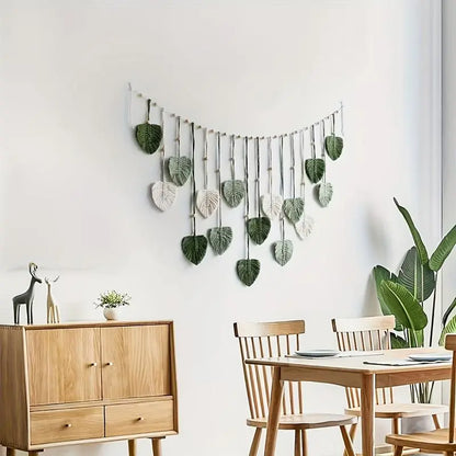 🌿Boho Macrame Leaf Wall Hanging – Bring Natural Warmth to Any Space
