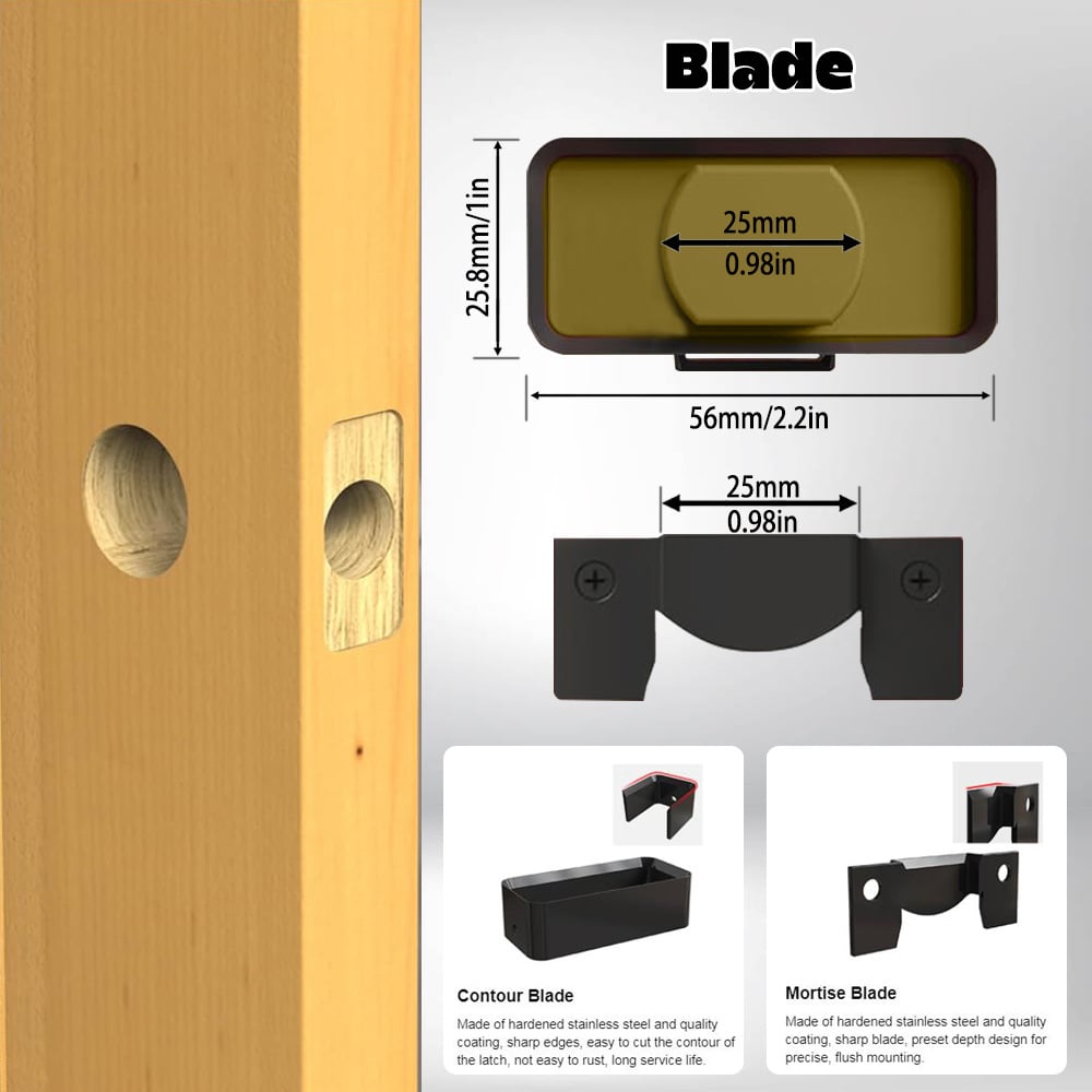Professional Door Latch Installation Template Jig, Door Lock Mounting Guide Tool