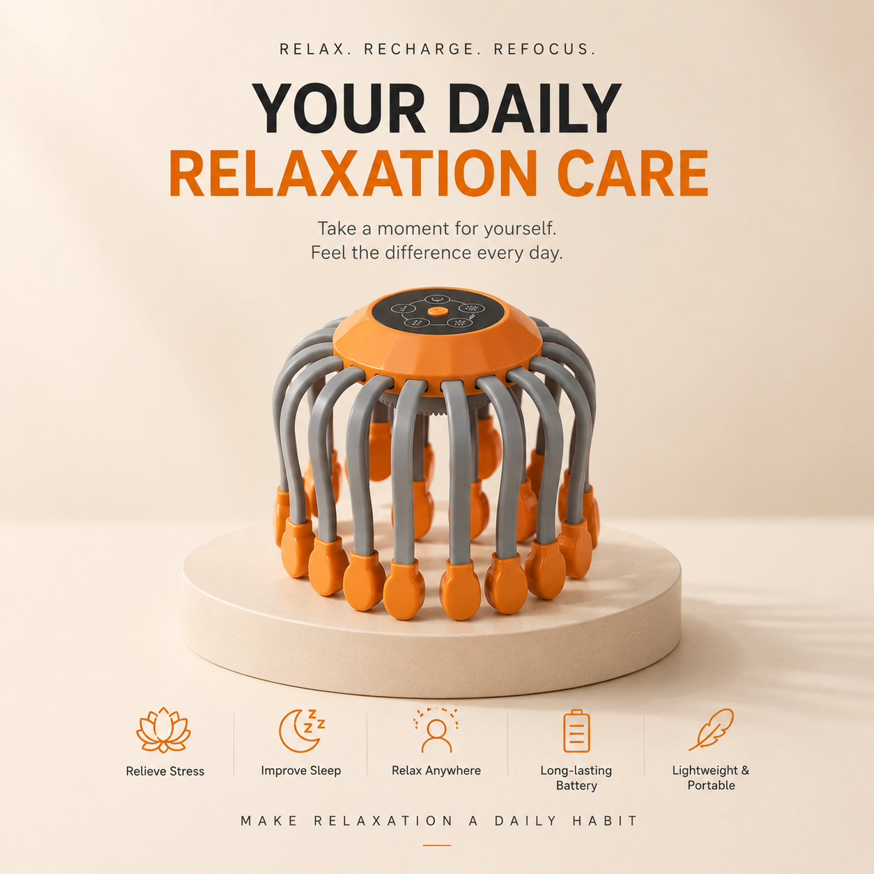 Head Massager for Migraine Relief