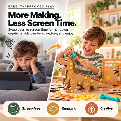 🛠️🌈 Kids Cardboard DIY Building Kit