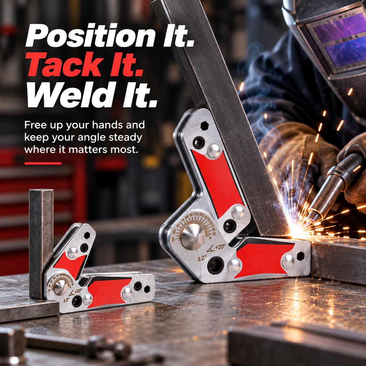 ⚙️20°–200° Adjustable Magnetic Welding Angle Holder