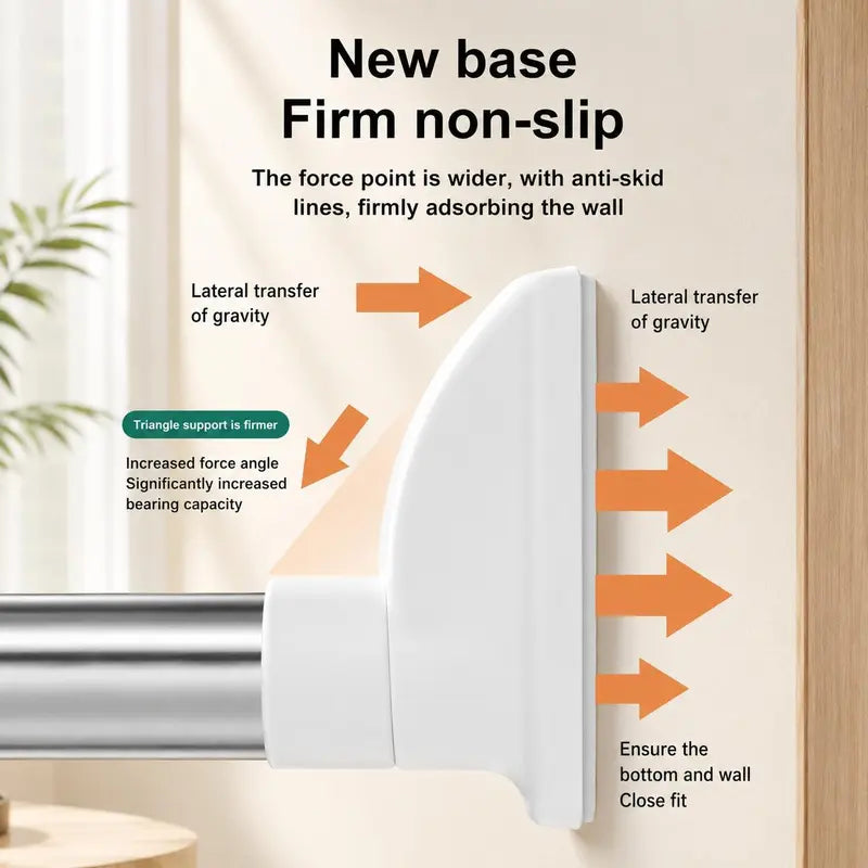 ⚡ Expandable Closet Rod – Punch-Free, Adjustable, No Drilling