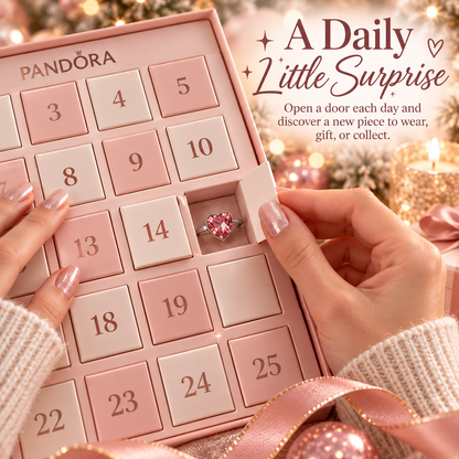 🎁25-Day Jewelry Advent Calendar – Charm & Ring Holiday Surprise Gift Box