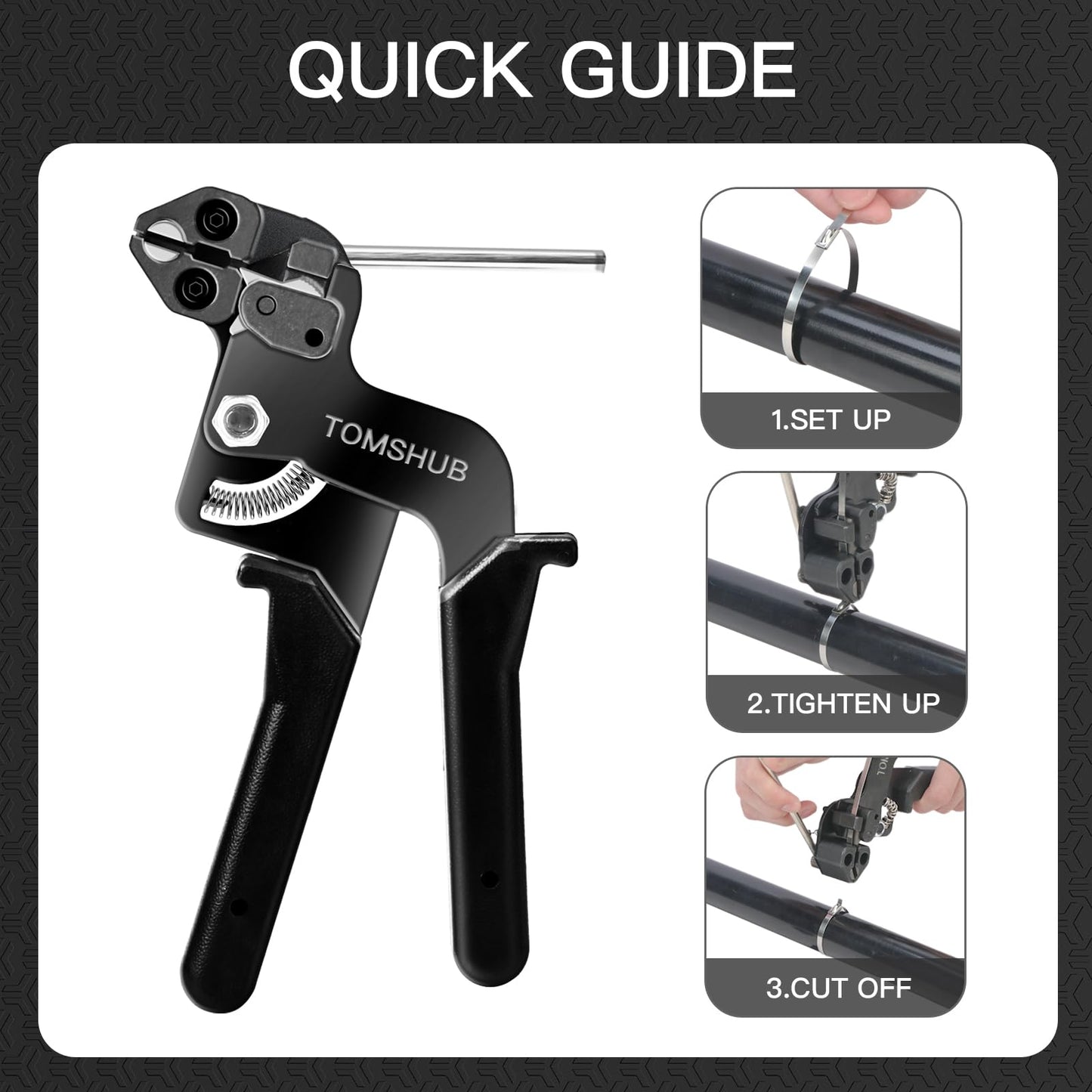 🔥Stainless Steel Cable Tie Gun with Metal Zip Ties