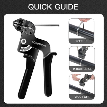 🔥Stainless Steel Cable Tie Gun with Metal Zip Ties