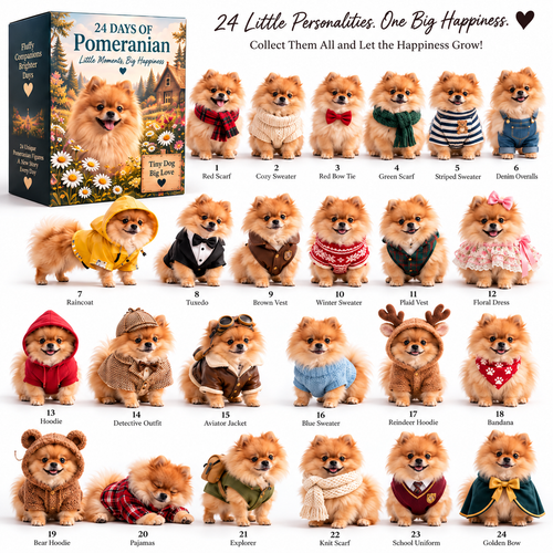 🐶🐾The Fluffy Pomeranian Crew – 24 Little Companions to Discover & Collect