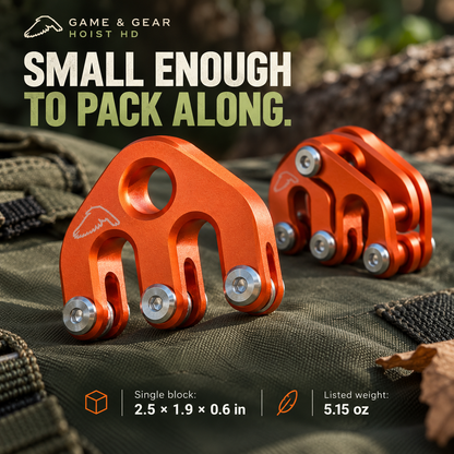 🏕️🪢 Game & Gear Hoist HD – Heavy-Duty Block & Tackle Lifting System | 6061-T6 Aluminum, Compact Outdoor Rope Hoist & Pulley Kit 🔩🌲