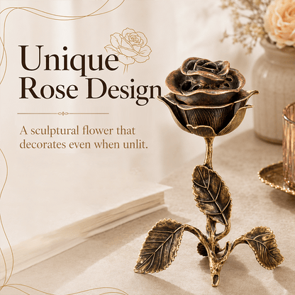🔥LAST DAY 50% OFF - 🌹💕Vintage Rose Incense Burner – Elegant Metal Incense Holder for Home Décor & Meditation