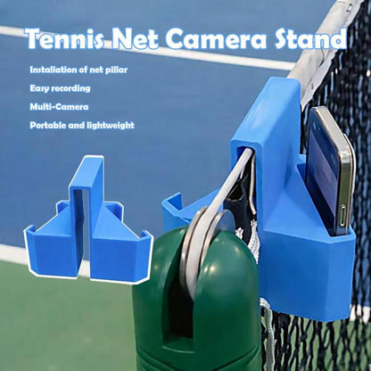 Dual-Slot Tennis Net Post Phone Mount for Match Recording
